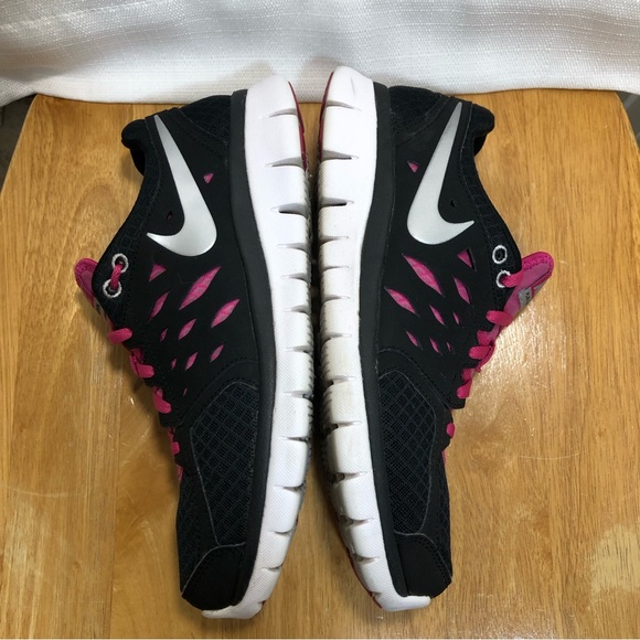 Nike Women's Flex 2013 Run 580440-003 Black Pink  Lace Up Running Shoes 8.5 - Picture 6 of 12